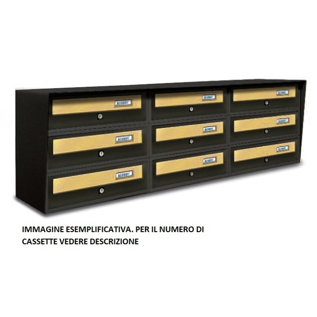 Vendita online Casellario postale 6 posti orizzontale esterno - Slim